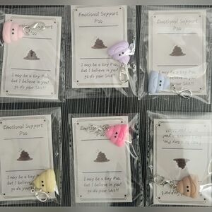 Emotional Support Poo Charms For Keys Or Bags. $5 Ea | Buyer Selects Color